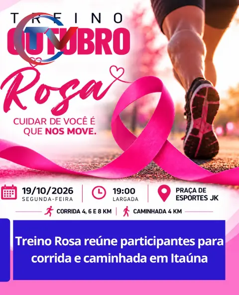 Treino Rosa – Corrida no Centro, segunda-feira