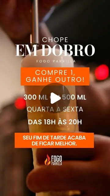Fogo Parrilla – Chopp em Dobro de Quarta a Sexta