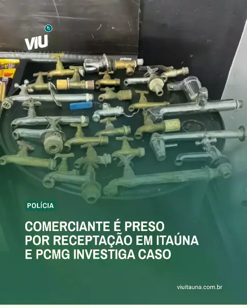 Comerciante é preso por receptação de materiais