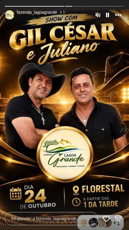 Show com Gil César e Juliano – Fazenda Lagoa Grande
