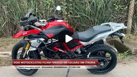 Colisão na MG-050 deixa dois motociclistas feridos em Itaúna