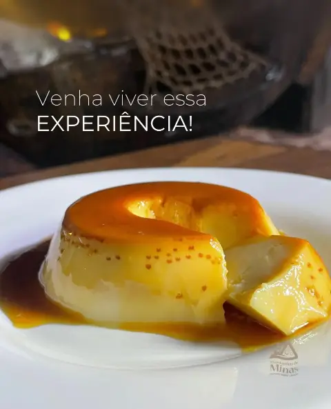 Pudim artesanal no Montanhas de Minas