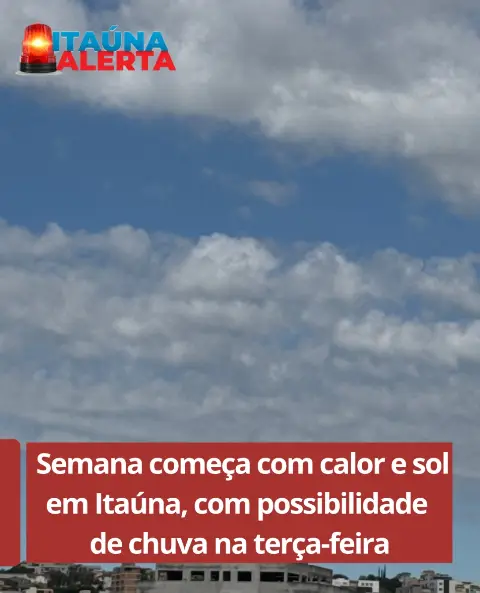 Previsão do tempo em Itaúna: calor e chuva na terça