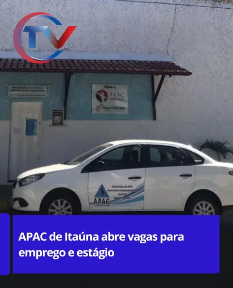 APAC abre 4 vagas de emprego em Itaúna
