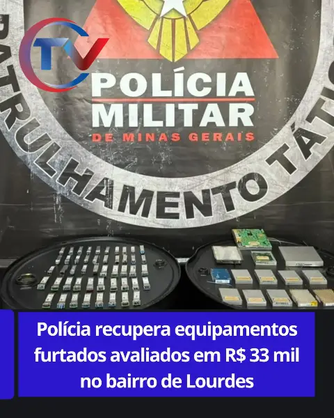 PM recupera equipamentos de telecom furtados no bairro de Lourdes