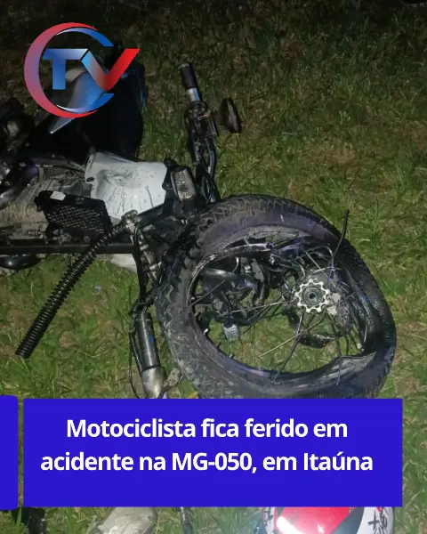 Motociclista de 22 anos fica ferido em acidente na MG-050 em Itaúna