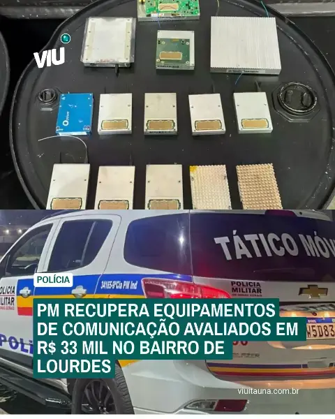 PM recupera equipamentos furtados avaliados em R$ 33 mil no bairro de Lourdes