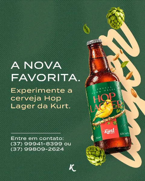 Hop Lager da Kurt Beer: cerveja artesanal com lúpulo em destaque