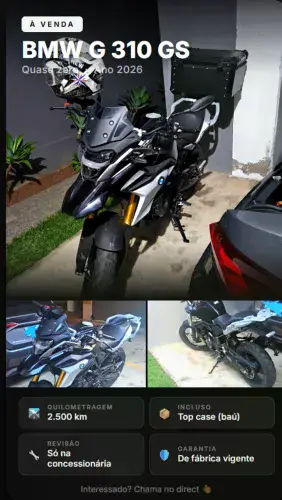 BMW G 310 GS ? 2026 | Quase zero | 2.750 km