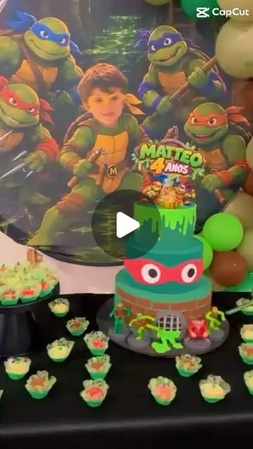 Festa de 4 anos das Tartarugas Ninja no Espaço Aquarela