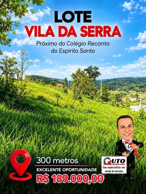 Lote 300 m2 à venda na Vila da Serra