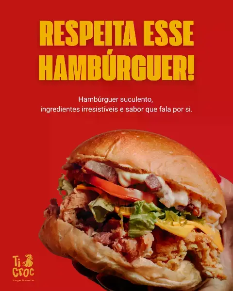 Ticroc: frango crocante e hambúrguer em Itaúna