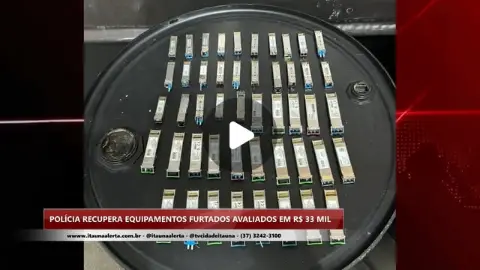 Polícia recupera equipamentos furtados avaliados em R$ 33 mil