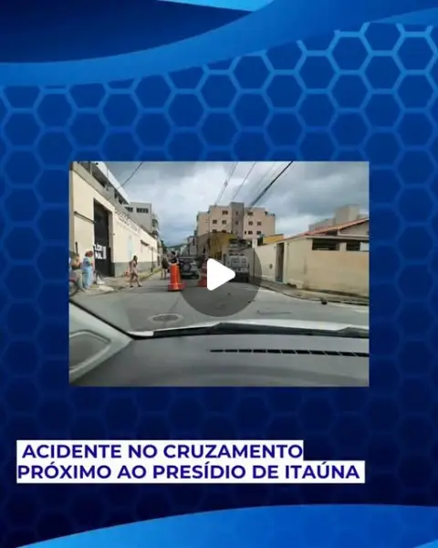 Acidente no cruzamento próximo ao presídio de Itaúna