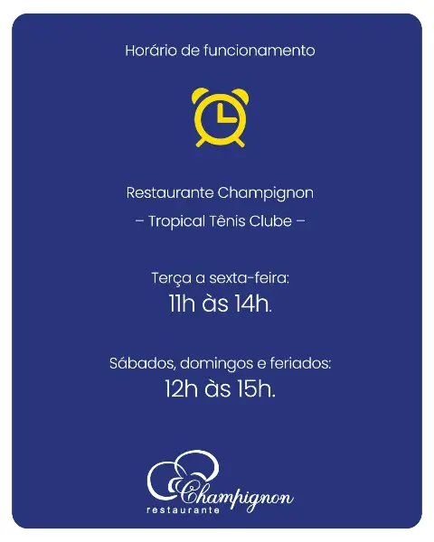 Restaurante Champignon – Tropical Tênis Clube
