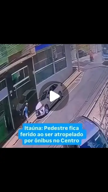 Acidente com ônibus deixa pedestre hospitalizado