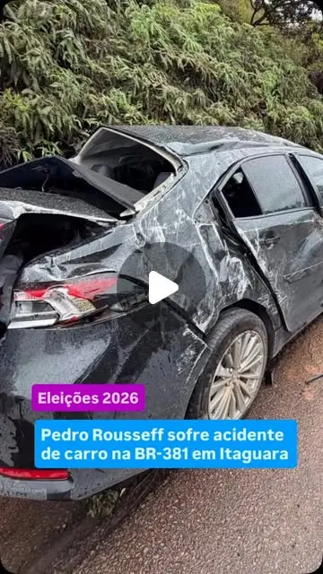 Deputado eleito Pedro Rousseff sofre acidente em Itaguara