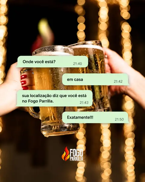 Chopp em dobro no Fogo Parrilla de quarta a sexta
