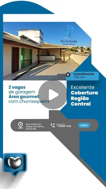 Cobertura 3 quartos à venda no Centro