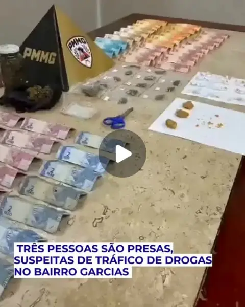 Três presos por suspeita de tráfico no bairro Garcias