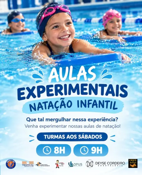 Aulas de Natação Infantil – Sábados 8h e 9h