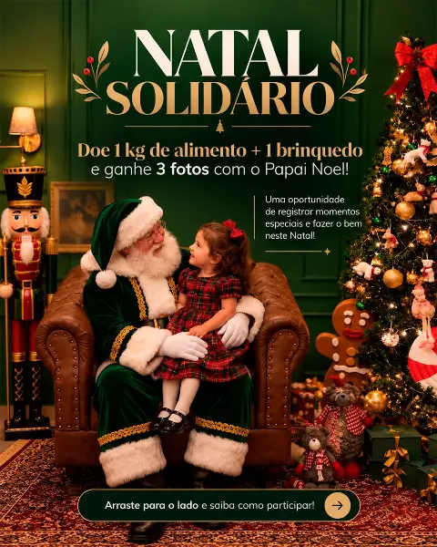 Natal Solidário com Papai Noel no Centro – 7 de dezembro