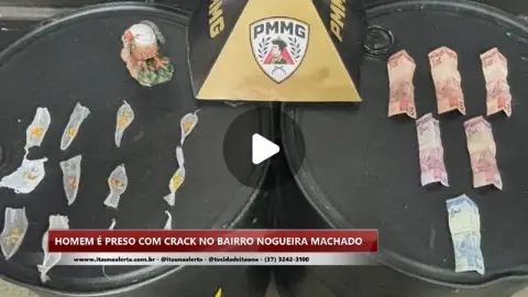 Homem preso com 49 pedras de crack no Nogueira Machado
