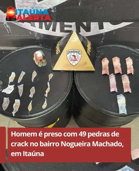 Homem preso por tráfico de drogas no Nogueira Machado